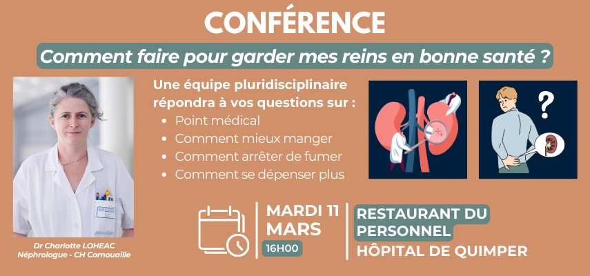 Conférence : Comment faire pour garder mes reins en bonne santé ?