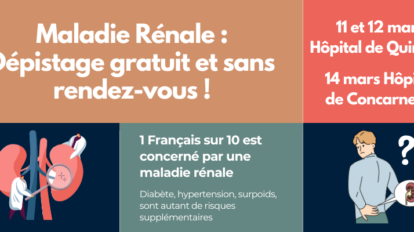 Maladie rénale : Dépistage gratuit et sans rendez-vous du 11 au 14 mars